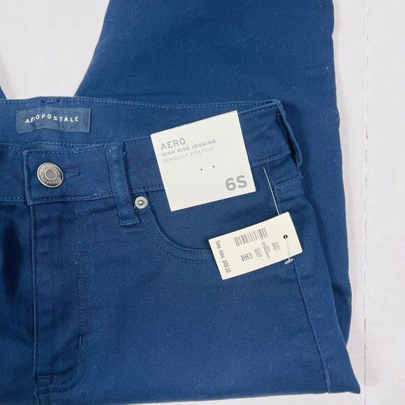 Aero Womens High Rise Jeggings Blue Seriously Stretchy Size 6S Athleisure Comfy - Picture 7 of 10